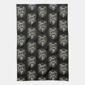 Elegant Floral "Don't Give Up!" Motivational  キッチンタオル (縦)