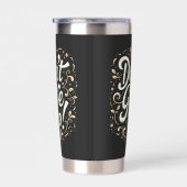 Elegant Floral "Don't Give Up!" Motivational 保温保冷タンブラー (右面)