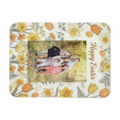 Elegant Floral Easter Blessings Brunch Invitation  マグネット (横)