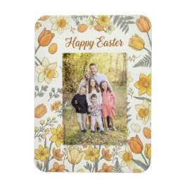 Elegant Floral Easter Blessings Brunch Invitation  マグネット