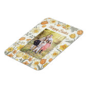 Elegant Floral Easter Blessings Brunch Invitation  マグネット (左側)