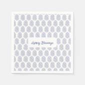 Elegant Floral Easter Egg Napkins Spring Blessing スタンダードカクテルナプキン (正面)
