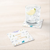 Elegant Floral Eid al-Adha  スクエアペーパーコースター (インサイチュ)