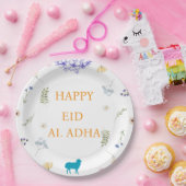 Elegant Floral Eid al-Adha  ペーパープレート (パーティー)
