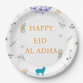 Elegant Floral Eid al-Adha  ペーパープレート