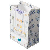Elegant Floral Eid al-Adha  ミディアムペーパーバッグ (正面アングル)