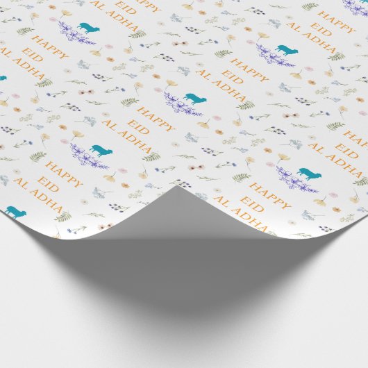 Elegant Floral Eid al-Adha  ラッピングペーパー (角)