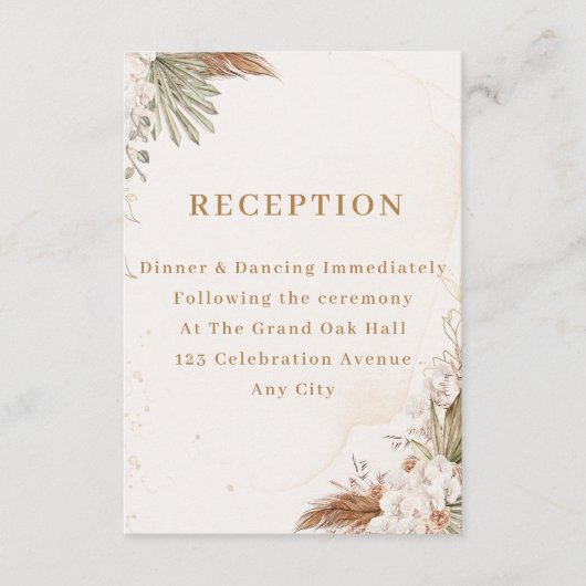 Elegant Floral Enclosure Card  エンクロージャーカード (正面)