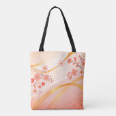 Elegant Floral Energy Flow Full-Print Tote Bag トートバッグ (裏面)