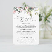 Elegant Floral Eucalyptus Greenery QR Code Wedding エンクロージャーカード (スタンド正面)