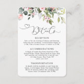Elegant Floral Eucalyptus Greenery QR Code Wedding エンクロージャーカード (正面)