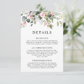  Elegant Floral Eucalyptus Leaves QR Code Wedding エンクロージャーカード (スタンド正面)