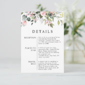 Elegant Floral Eucalyptus Leaves QR Code Wedding エンクロージャーカード (スタンド正面)
