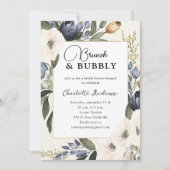 Elegant, Floral, Eukalyptus-Brautparty 招待状 (正面)
