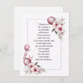 Elegant Floral Frame サンキューカード (正面/裏面)