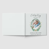 Elegant Floral Funeral Celebration of life Photo ゲストブック (全面)