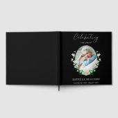 Elegant Floral Funeral Celebration of life Photo ゲストブック (全面)