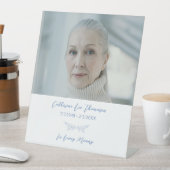 Elegant Floral Funeral Pedestal Sign 台座サイン (インサイチュ)