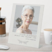 Elegant Floral Funeral Photo Pedestal Sign 台座サイン (インサイチュ)