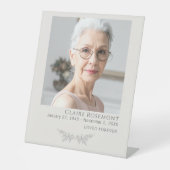 Elegant Floral Funeral Photo Pedestal Sign 台座サイン (正面)