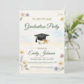 Elegant Floral Garden 2026 Graduation Invite 招待状 (スタンド正面)