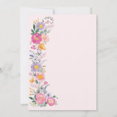 Elegant Floral Garden Wedding Monogram Crest 招待状 (裏面)