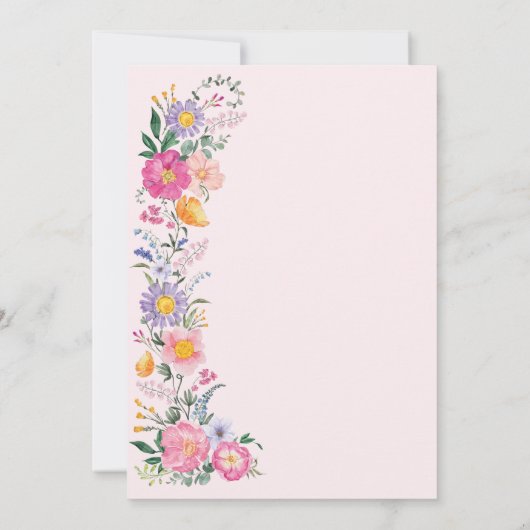 Elegant Floral Garden Wedding Monogram Crest 招待状 (裏面)