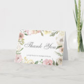 Elegant Floral Garden Wedding Personalized サンキューカード (正面)