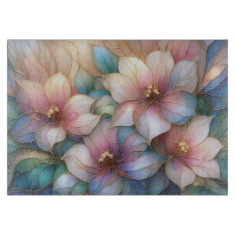 Elegant Floral Glass Cutting Board カッティングボード