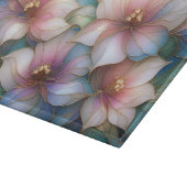 Elegant Floral Glass Cutting Board カッティングボード (角)