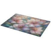 Elegant Floral Glass Cutting Board カッティングボード (角)