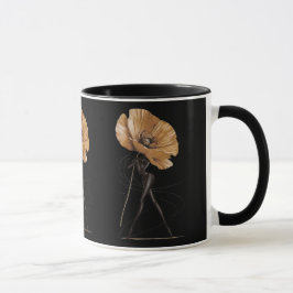 Elegant Floral Goddess Fashion Illustration Mug マグカップ