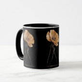 Elegant Floral Goddess Fashion Illustration Mug マグカップ (正面左)