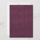 Elegant floral gothic halloween wedding Invitation 招待状 (裏面)