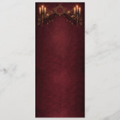 Elegant floral Gothic Halloween Wedding Menu メニュー (裏面)