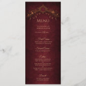 Elegant floral Gothic Halloween Wedding Menu メニュー (正面)