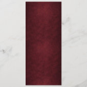 Elegant floral Gothic Halloween Wedding Menu メニュー (裏面)