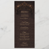 Elegant floral Gothic Halloween Wedding Menu メニュー (正面)