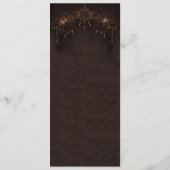 Elegant floral Gothic Halloween Wedding Menu メニュー (裏面)