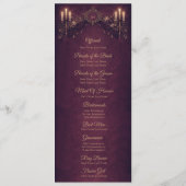Elegant floral Gothic Halloween Wedding Program メニュー (裏面)