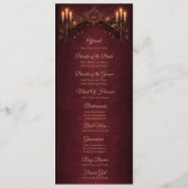 Elegant floral Gothic Halloween Wedding Program メニュー (裏面)