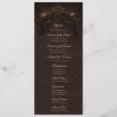 Elegant floral Gothic Halloween Wedding Program メニュー (裏面)