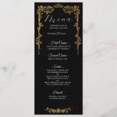 Elegant floral Gothic Wedding Menu メニュー (正面)