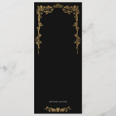 Elegant floral Gothic Wedding Menu メニュー (裏面)