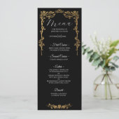 Elegant floral Gothic Wedding Menu メニュー (スタンド正面)