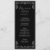 Elegant floral Gothic Wedding Menu メニュー (正面)