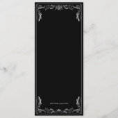 Elegant floral Gothic Wedding Menu メニュー (裏面)