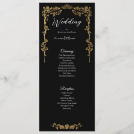 Elegant floral Gothic Wedding Program メニュー