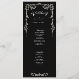 Elegant floral Gothic Wedding Program メニュー