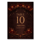 Elegant floral Gothic Wedding Table number テーブルナンバー (裏面)